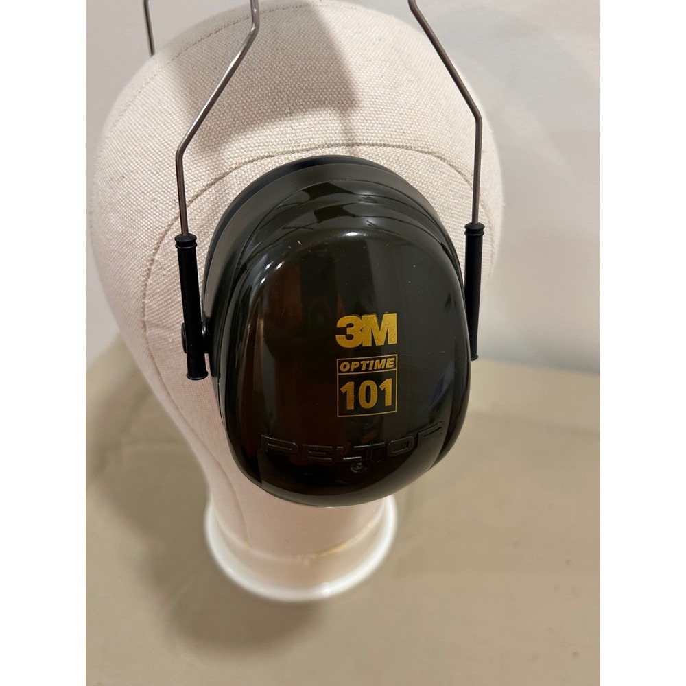3M Peltor Optime 101 Earmuffs H7A Hearing Protection NRR 24dB Green Black - Picture 2 of 6